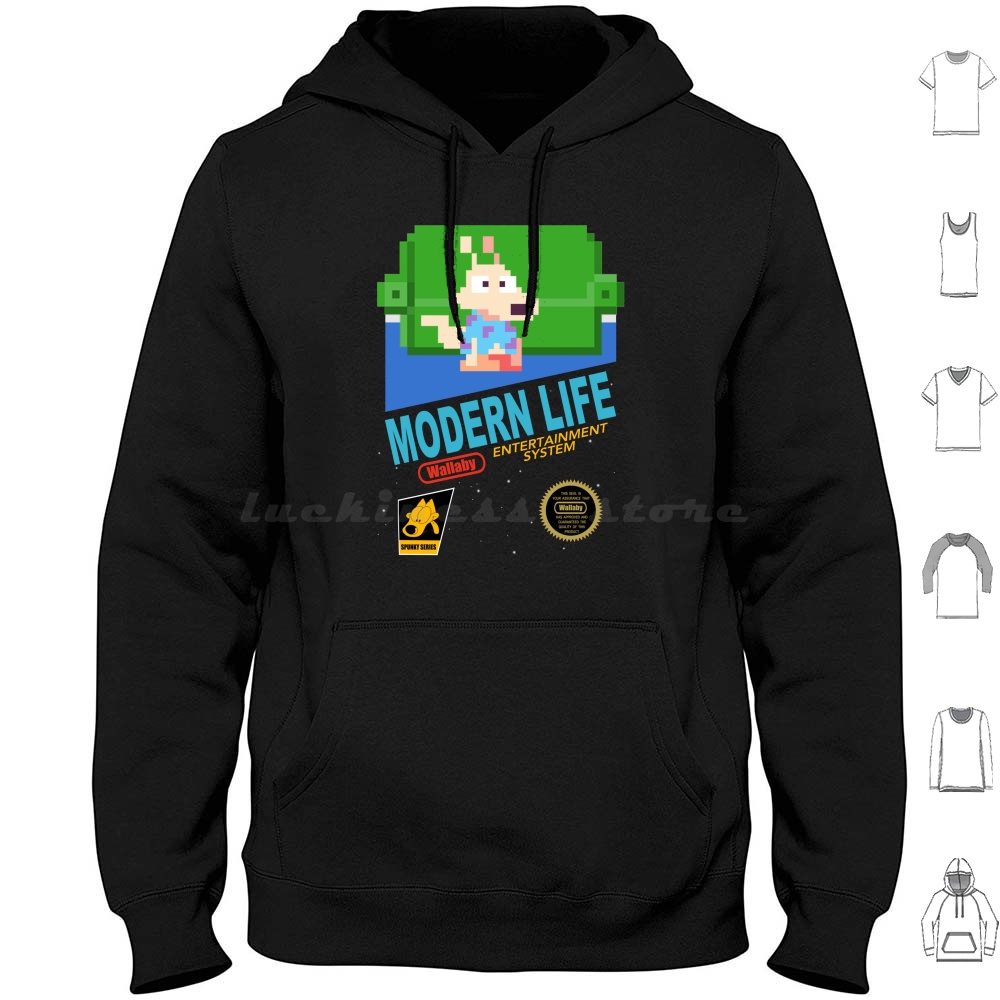 Retro Gaming Life - Felpe con cappuccio Modern Life Manica