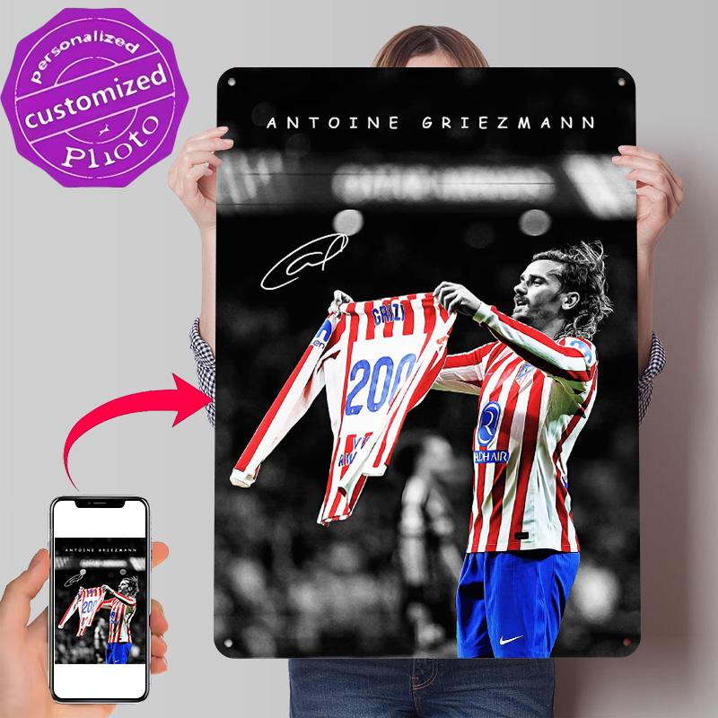 Retro Gaming Jersey - Poster di Antoine Griezmann con Maglia,