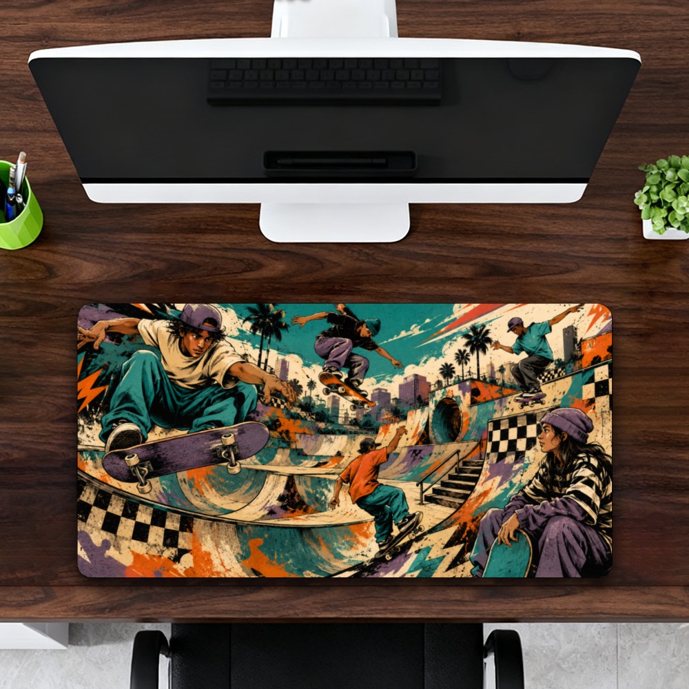 Retro Gaming Style - Fantastico tappetino da tavolo per skateboard