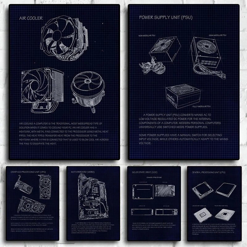 Retro Gaming Life - Stampa su Tela Geek Blueprint, Poster
