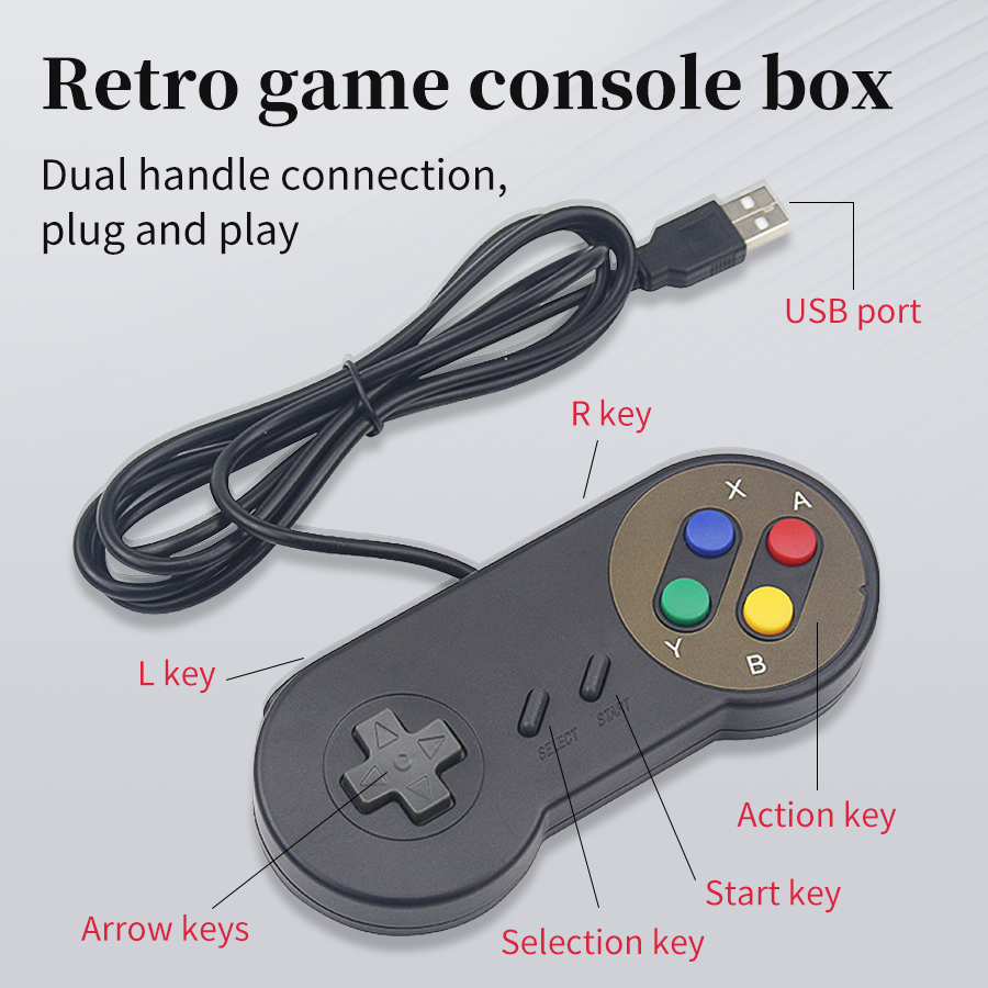 Retro Gaming Raspberry Pi - Gamepad USB Plug and Play per