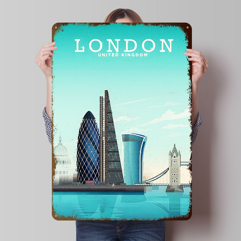 Poster Metallico di Londra, Ar - Retro Gaming London recensione e prezzo