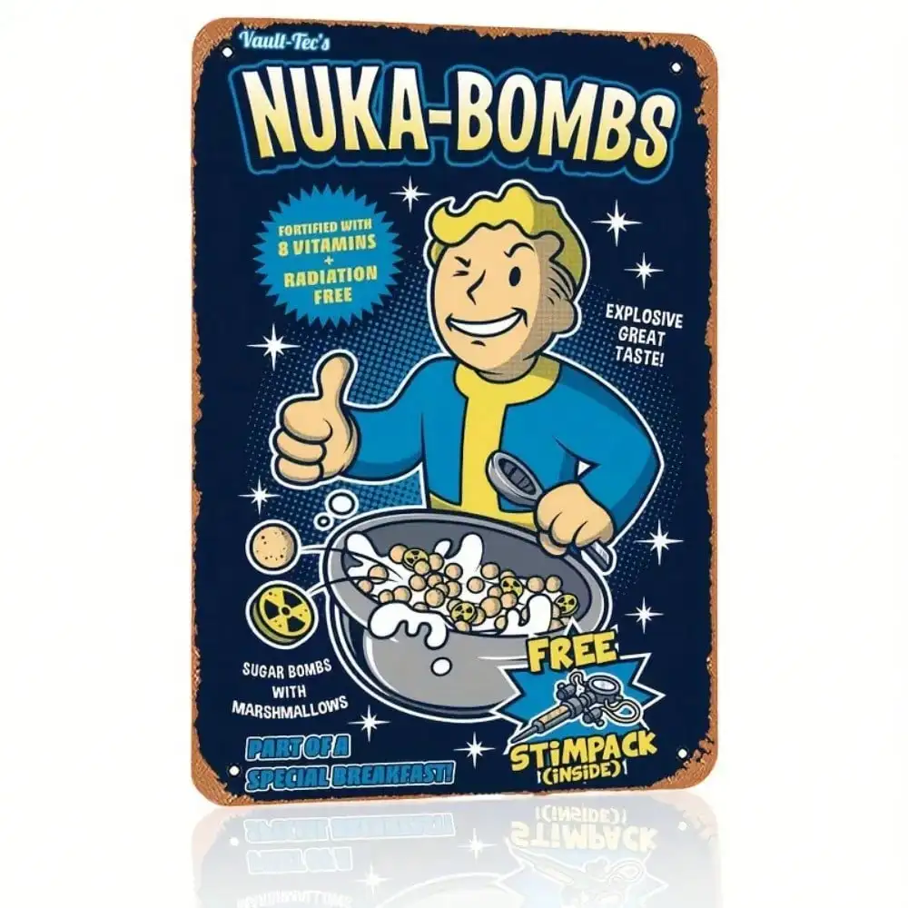 Targa in metallo Vault-Tec Nuk - Retro Gaming Vault recensione e prezzo